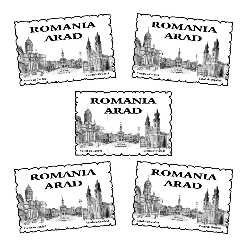 Arad, romania, magnet frigider  mgs008v